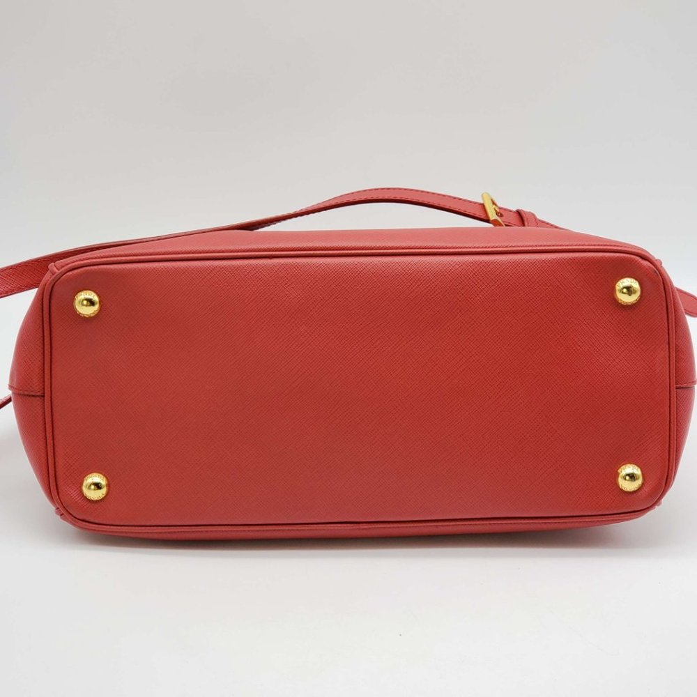 100% Authentic Prada Saffiano Small Red Shoulder Bag - Picture 11 of 16